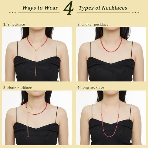 FULU AUTUMN قلادة ذهبية مطرزة للنساء قلادة طويلة قابلة للتعديل وسوار مجموعة كريستال الخرزة مجموعة مجوهرات هدايا عيد الميلاد والكريسماس للنساء in Kuwait