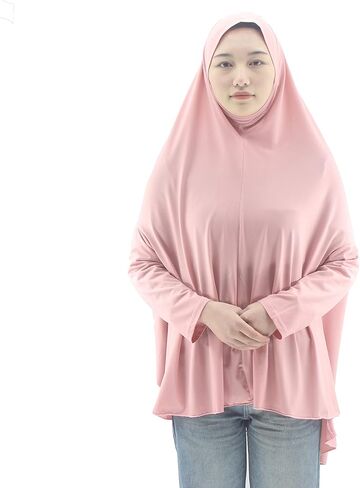 عباية جلباب نسائية مسلمة من Modest Beauty ذات لون سادة، صلاة طويلة فوق الرأس in Kuwait