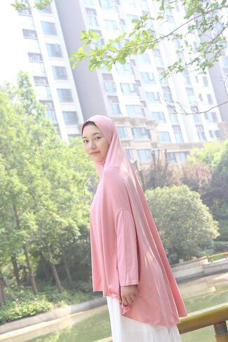 عباية جلباب نسائية مسلمة من Modest Beauty ذات لون سادة، صلاة طويلة فوق الرأس in Kuwait