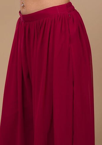 كورتا سارارا للسيدات من DREAMANGEL FASHION برقبة قارب من Zariwork Georgette مع وشاح in Kuwait