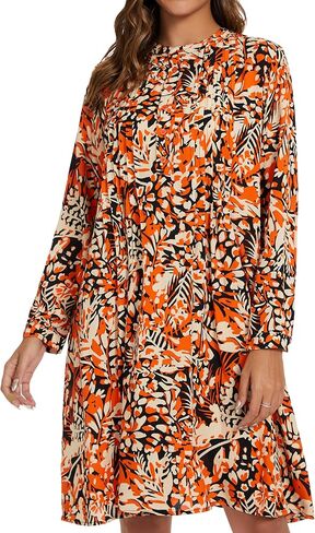 فستان نوم نسائي كاجوال من CzDolay مصنوع من القطن بأكمام طويلة مع جيوب in Kuwait