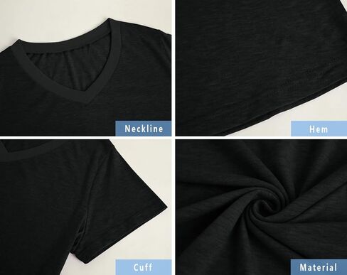 Womens Plus Size V Neck T Shirts Summer Short Sleeve Sexy Tops Casual Loose Fit Soft Basic Tees in Kuwait