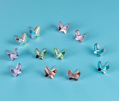 8/10 أزواج من الأقراط المرصعة بالذهب الأبيض/الذهب الوردي عيار 18 قيراط للنساء والرجال والفتيات - مع عمود من الفولاذ المقاوم للصدأ - مجموعة أقراط أوبال متعددة الأحجام للمراهقين in Kuwait