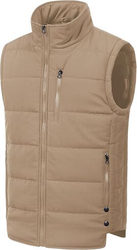 Chrisuno Men's Lightweight Winter Puffer Ski Vest Jacket Packable Outerwear in Kuwait