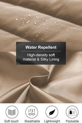 Chrisuno Men's Lightweight Winter Puffer Ski Vest Jacket Packable Outerwear in Kuwait