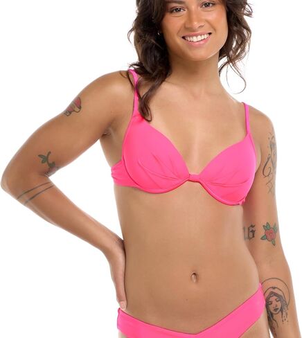 Body Glove Women's Standard Smoothies Greta Solid Molded Cup Underwire Push Up Bikini Top Swimsuit in Saudi Arabia