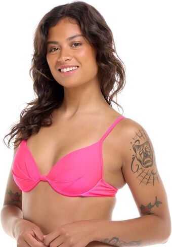 Body Glove Women's Standard Smoothies Greta Solid Molded Cup Underwire Push Up Bikini Top Swimsuit in Saudi Arabia