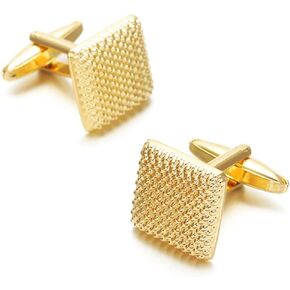 Gold Metal Textured Cuff Links Luxury French Tuxedo Shirt Cufflinks in Kuwait