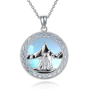 CUPENDA Hummingbird/Fox/Phoenix/Wolf/Owl/Otter/Giraffe/Hippo/Unicorn/Bear Necklace S925 Sterling Silver Animal Jewelry Gifts for Women Girls