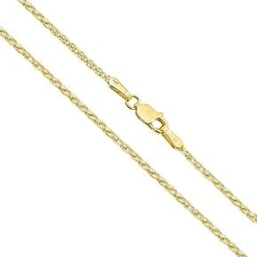 شركة هونولولو للمجوهرات 14K الذهب الأصفر الخالص Spiga القمح قطع الماس سلسلة قلادة in Kuwait