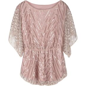 PrettyGuide Women's Sequin Blouse Tops Sparkly Beaded Evening Formal Party Dressy Tops in Saudi Arabia