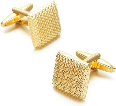 Gold Metal Textured Cuff Links Luxury French Tuxedo Shirt Cufflinks in Kuwait