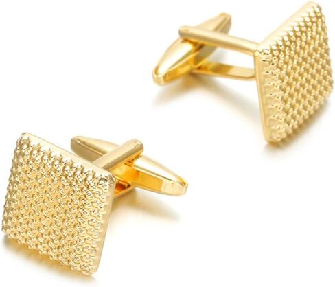 Gold Metal Textured Cuff Links Luxury French Tuxedo Shirt Cufflinks in Kuwait