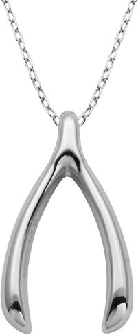 Amazon Collection 18k Yellow Gold Plated Sterling Silver Wishbone Pendant Necklace in Saudi Arabia