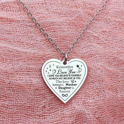 Jewelady To My Daughter Necklace from Mom Dad,Heart Pendant Charm Inspirational Christmas Birthday Graduation Valentines Gifts for women teen girl,family & friendship gifts. in Saudi Arabia