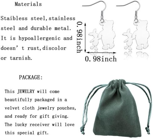 KJWLOP ويني ذا بوه خنزير صغير قلادة قلادة مجوهرات الصداقة هدية لأصدقاء BFF هدايا عيد ميلاد لصديقتها in Kuwait