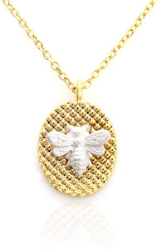 LAONATO Crystal Bumble Bee Necklace 14K Gold Plated Honeybee necklace for Women Teen girls in Saudi Arabia
