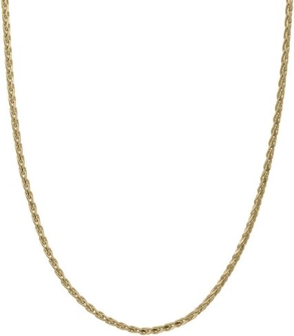 شركة هونولولو للمجوهرات 14K الذهب الأصفر الخالص Spiga القمح قطع الماس سلسلة قلادة in Kuwait