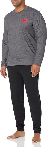 HUGO Long Sleeve and Cuffed Pant Jersey Pajama Set in Saudi Arabia
