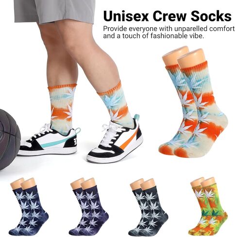 COYLINK Tie Dye Novelty Socks, As Shown, One size in Kuwait