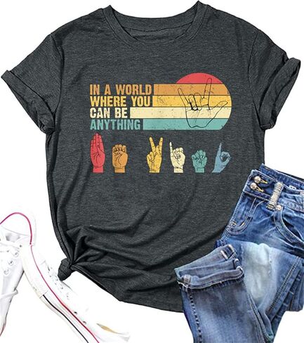 Women Be Kind Autism Awareness Shirt Inspirational Teacher Tshirt in a Wolrl Where You Can Be Anything Kindnessed Graphic Top in Kuwait