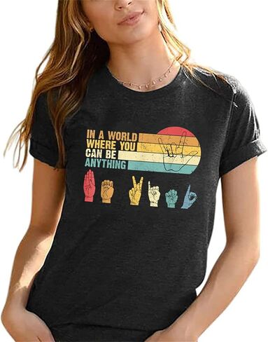 Women Be Kind Autism Awareness Shirt Inspirational Teacher Tshirt in a Wolrl Where You Can Be Anything Kindnessed Graphic Top in Kuwait