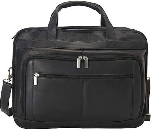 حقيبة كمبيوتر محمول جلدية كبيرة الحجم من Le Donne بمقابض مزدوجة، 17.25 بوصة × 13 بوصة × 8 بوصة in Kuwait