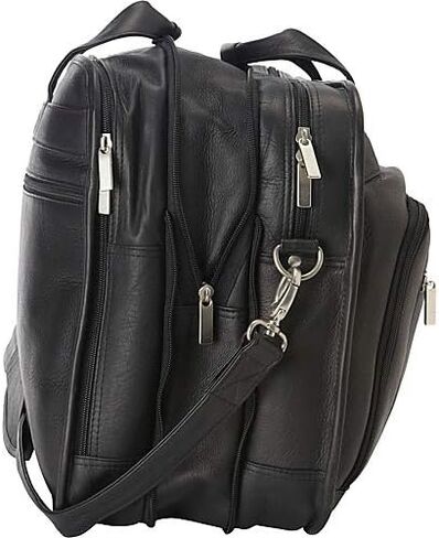 حقيبة كمبيوتر محمول جلدية كبيرة الحجم من Le Donne بمقابض مزدوجة، 17.25 بوصة × 13 بوصة × 8 بوصة in Kuwait