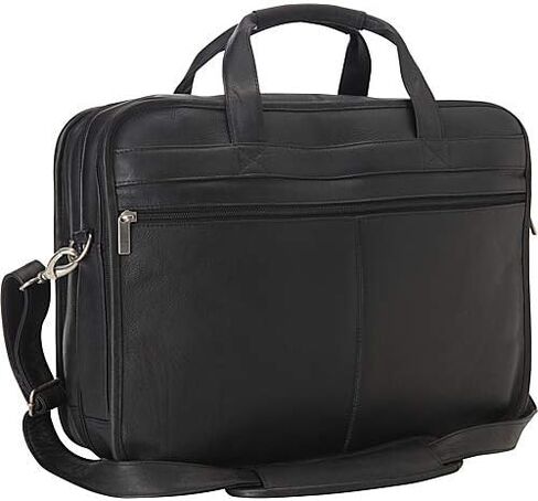 حقيبة كمبيوتر محمول جلدية كبيرة الحجم من Le Donne بمقابض مزدوجة، 17.25 بوصة × 13 بوصة × 8 بوصة in Kuwait