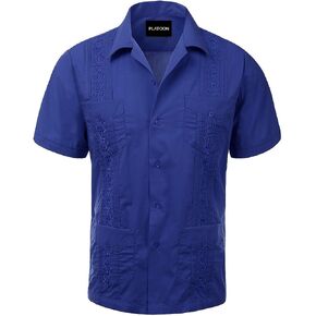 قميص رجالي كوبي بأكمام قصيرة من Platoon Guayabera لحفلات الزفاف والسيجار على الشاطئ in Saudi Arabia