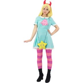 C-ZOFEK US Women's Star Cosplay Costume Dress With Headwear and Bag for Halloween in Kuwait