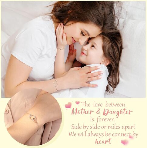 أساور HGDEER ​​لعيد الأم مزدوجة من أجل الأم والابنة والأم والابنة الإضافية والجدة والحفيدة وابنة العمة in Kuwait