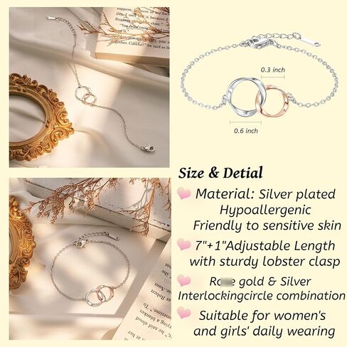 أساور HGDEER ​​لعيد الأم مزدوجة من أجل الأم والابنة والأم والابنة الإضافية والجدة والحفيدة وابنة العمة in Kuwait