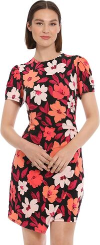 Donna Morgan Women's Easy Faux Wrap Dress Event Party Date Desk to Dinner Guest of in Saudi Arabia