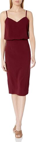 Dress the Population Women's Alondra Blouson Tank Pencil Skirt Midi Dress in Saudi Arabia