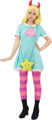 C-ZOFEK US Women's Star Cosplay Costume Dress With Headwear and Bag for Halloween in Saudi Arabia