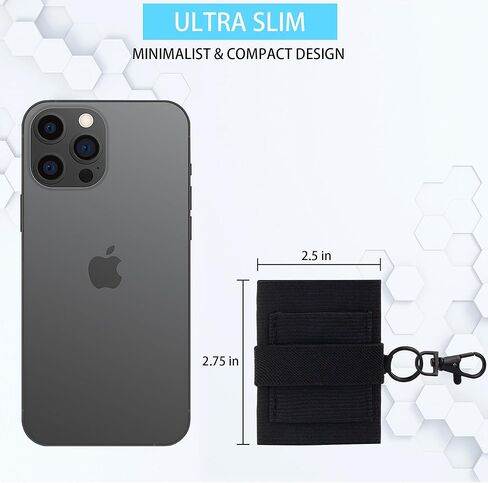 جوير محفظة بسيطة مرنة ورفيعة للرجال والنساء، حامل بطاقات الائتمان رفيع للغاية وحامل بطاقات قابل للتمدد (اسود1)، اسود 1 in Kuwait