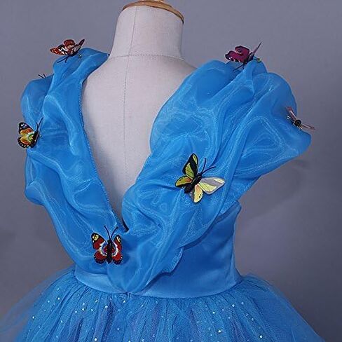 فستان للفتيات من JerisApparel على شكل زهرة زي الأميرة للفتيات على شكل فراشة in Kuwait