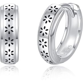 اقراط حلقية من الفضة الاسترليني عيار 925 بتصميم شمس ونجوم وقمر، اقراط هوجي من الفضة الاسترلينية عيار 925، هدايا مجوهرات سماوية للنساء والرجال in Kuwait