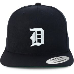 Trendy Apparel Shop Old English D Embroidered Flat Bill Snapback Cap