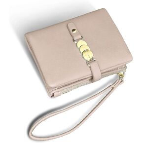 TOPKULL Wallets for Women Small Rfid Bifold Ladies Wallets Wristlet Change Purse for Card Coin with Wrist Strap