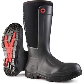 DUNLOP Unisex Snugboot 100% Waterproof, Men 5/Women Size 7, NE68A93.08, Charcoal/Black, 8 US