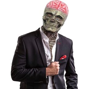 قناع Dafatpig The Scary Human Skull كامل الرأس للهالوين بفك متحرك مع صدر in Kuwait