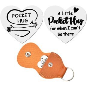 ShiQiao Spl Inspirational Pocket Hug Token Christmas Gift for Women Men Long Distance Relationship Keepsake Gifts Keyring