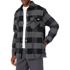Dickies Men's Big & Tall Water Repellent Fleece-Lined Flannel Shirt Jacket