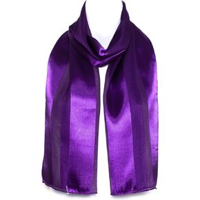 Hat To Socks Plain Elegant Chiffon Satin Scarf