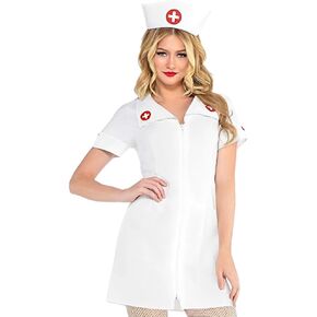 amscan Hospital Nurse Costume Kit - Adult (Medium 6-8) - White - 1 Set in Kuwait