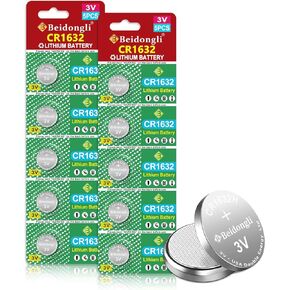 Beidongli CR1632 3 Volt Lithium Coin Cell Battery (20 Batteries)【5-Years Warranty】 in Kuwait