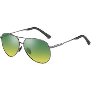 FEISEDY Night Driving Glasses Night Vision Aviator Anti Glare Eyewear for Men Women B2294