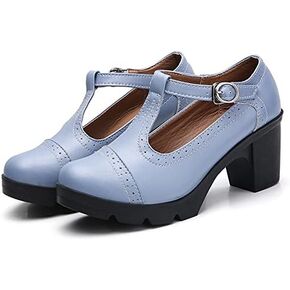 kkdom Women's T-Strap Mary Jane Pumps Oxfords Mid Block Heel Platform Court Dress Shoes in Saudi Arabia